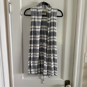 Anthropologie Saturday Sunday striped tunic-length vest, M